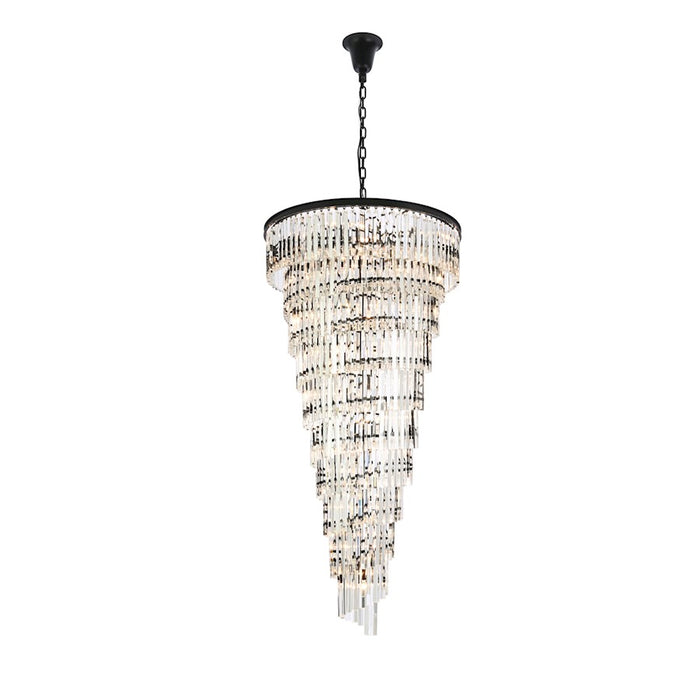 Elegant Lighting Sydney 42 Light 36.5" Chandelier, Matte Black