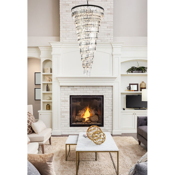 Elegant Lighting Sydney 42 Light 36.5" Chandelier, Matte Black