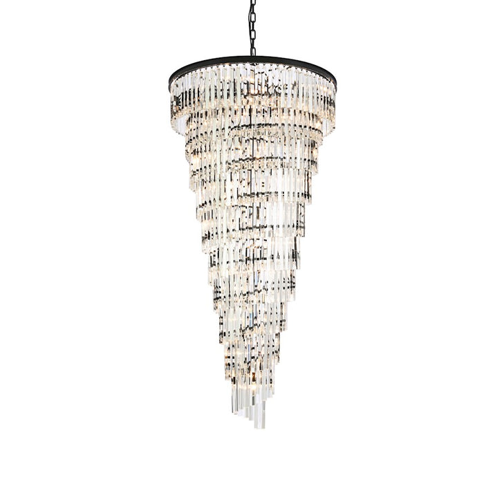 Elegant Lighting Sydney 42 Light 36.5" Chandelier, Matte Black