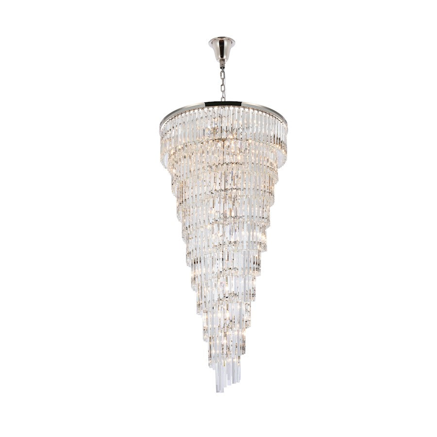 Elegant Lighting Sydney 42 Light 36.5" Chandelier, Nickel - 1201SR36PN-RC