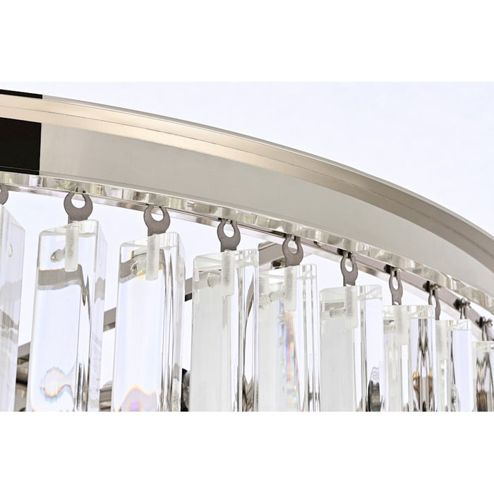Elegant Lighting Sydney 42 Light 36.5" Chandelier, Nickel