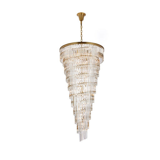 Elegant Lighting Sydney 42 Light 36.5" Chandelier, Satin Gold