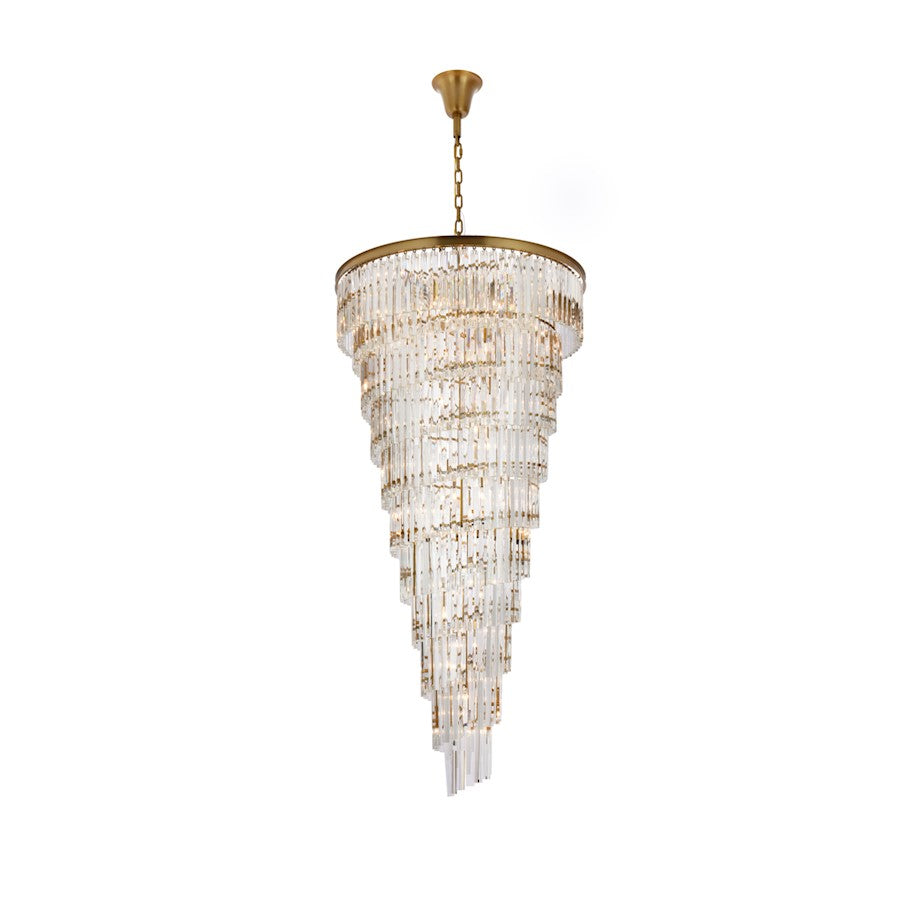 Elegant Lighting Sydney 42 Light 36.5" Chandelier, Satin Gold