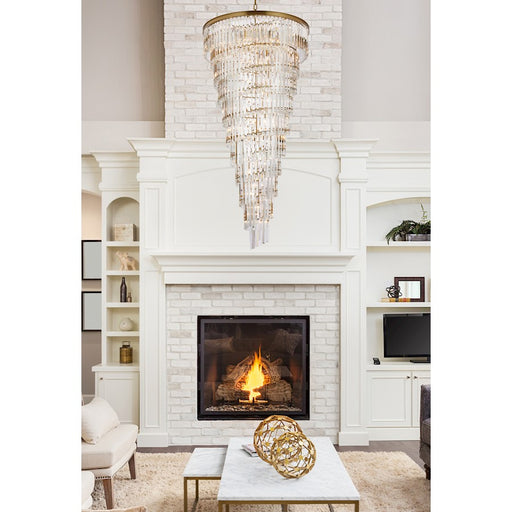 Elegant Lighting Sydney 42 Light 36.5" Chandelier, Satin Gold