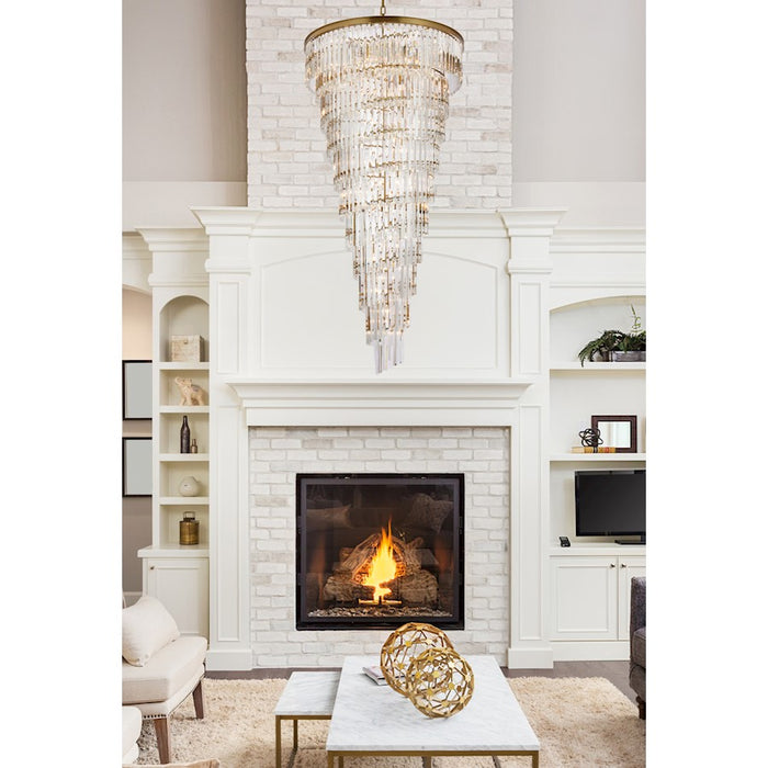 Elegant Lighting Sydney 42 Light 36.5" Chandelier, Satin Gold