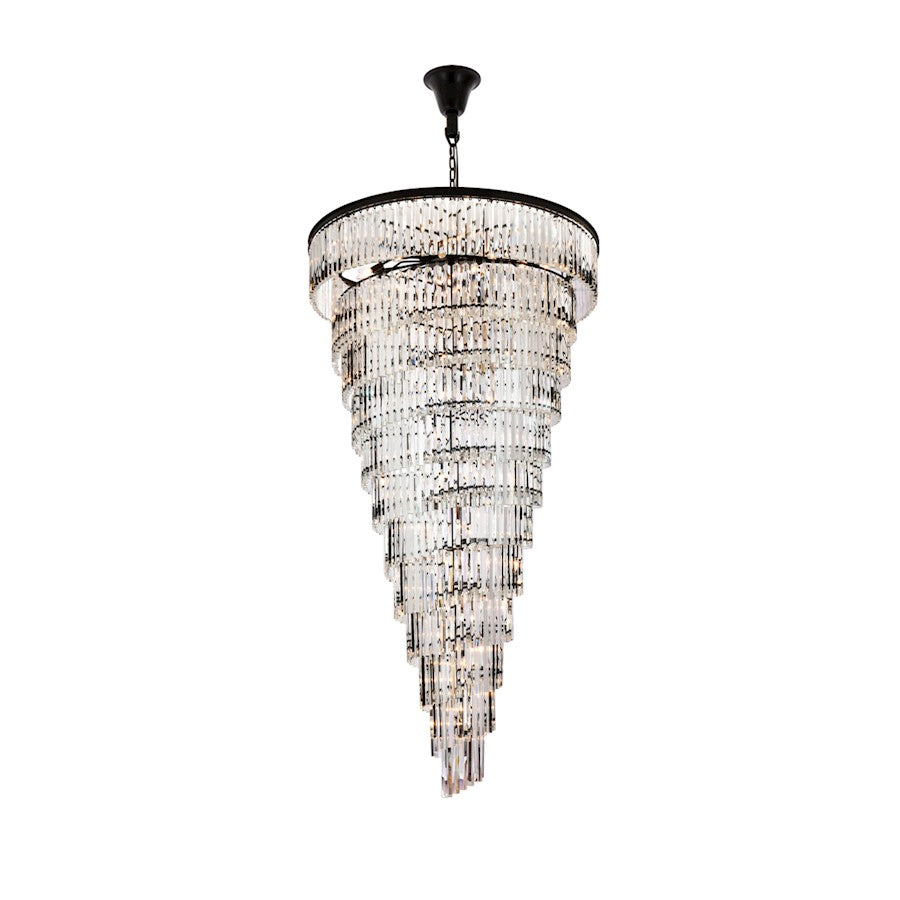 Elegant Lighting Sydney 58 Light 48" Chandelier, Matte Black