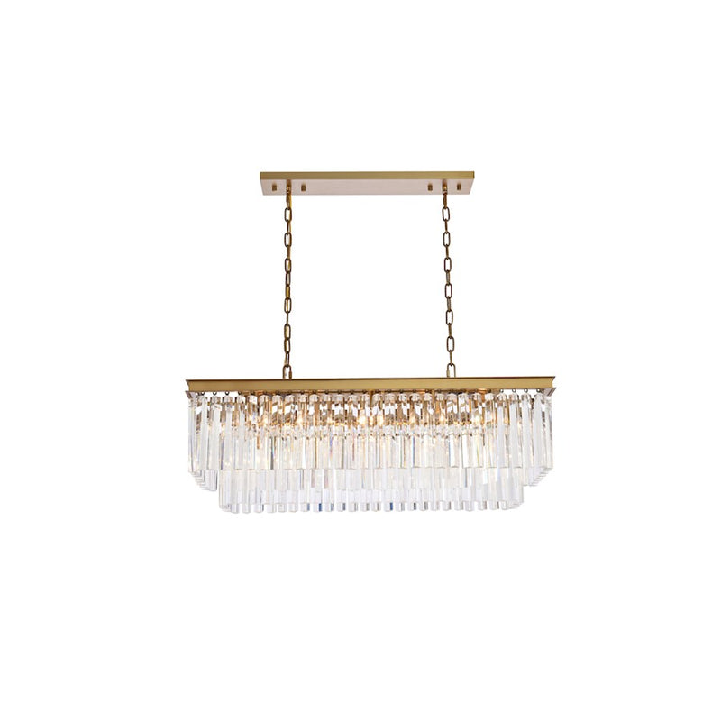 Elegant Lighting Sydney 12 Light 40" Chandelier, Satin Gold