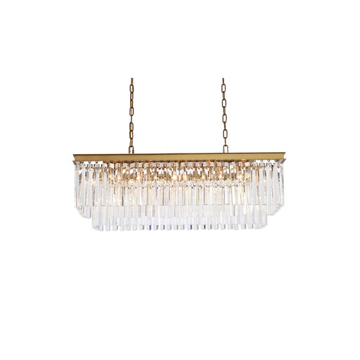 Elegant Lighting Sydney 12 Light 40" Chandelier, Satin Gold