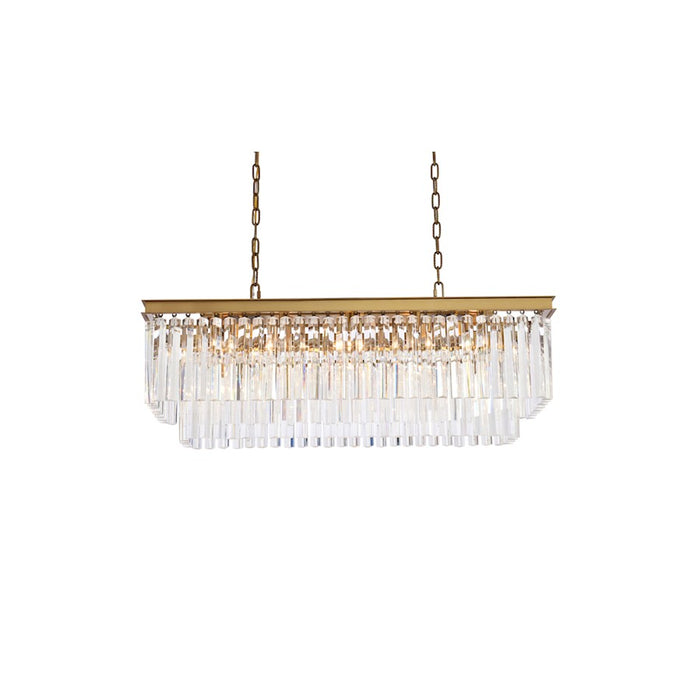 Elegant Lighting Sydney 12 Light 40" Chandelier, Satin Gold