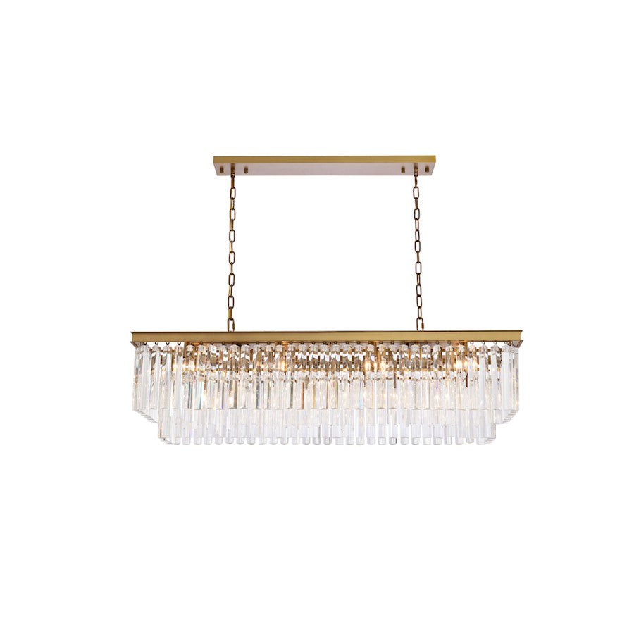 Elegant Lighting Sydney 12 Light 50" Chandelier, Satin Gold
