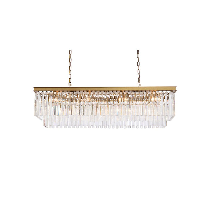 Elegant Lighting Sydney 12 Light 50" Chandelier, Satin Gold
