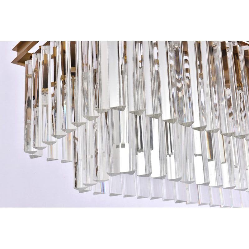 Elegant Lighting Sydney 12 Light 50" Chandelier, Satin Gold