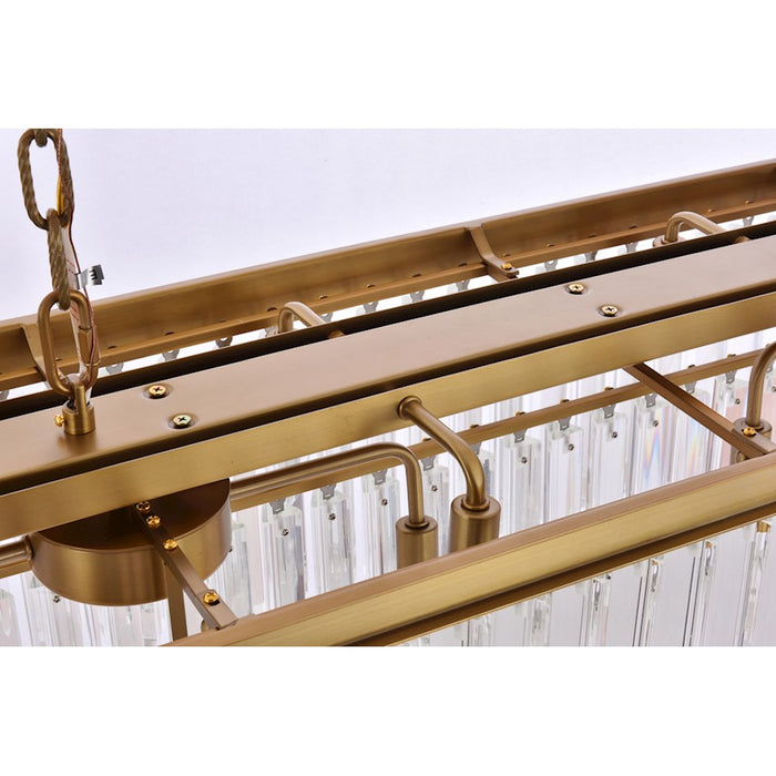 Elegant Lighting Sydney 12 Light 50" Chandelier, Satin Gold