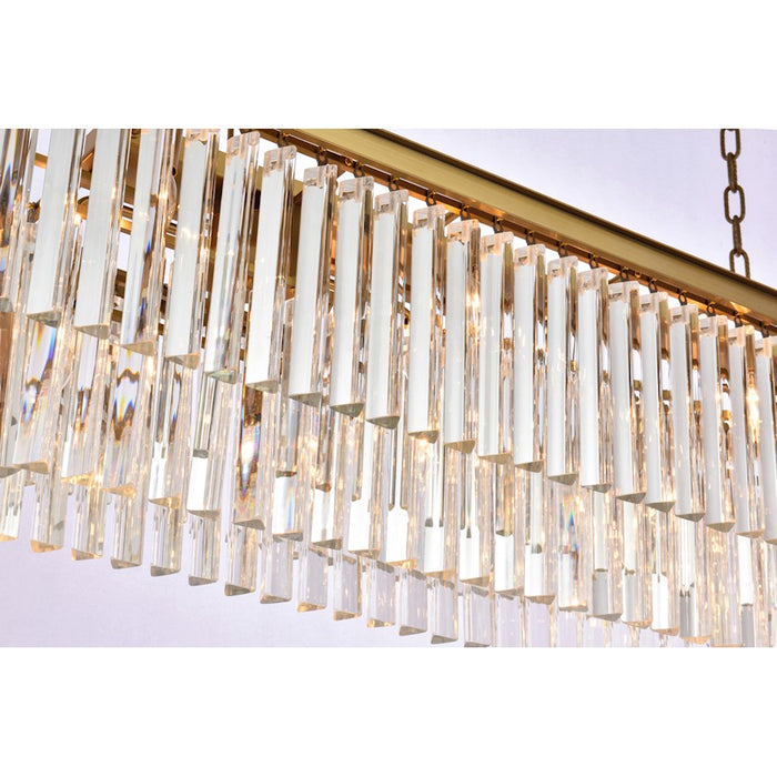 Elegant Lighting Sydney 12 Light 50" Chandelier, Satin Gold