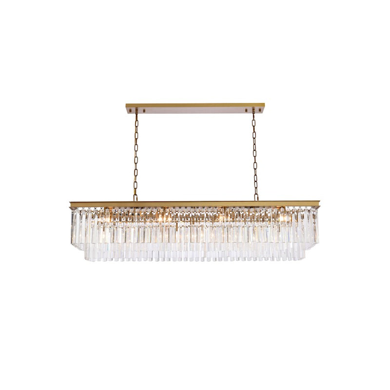 Elegant Lighting Sydney 12 Light 60" Chandelier, Satin Gold