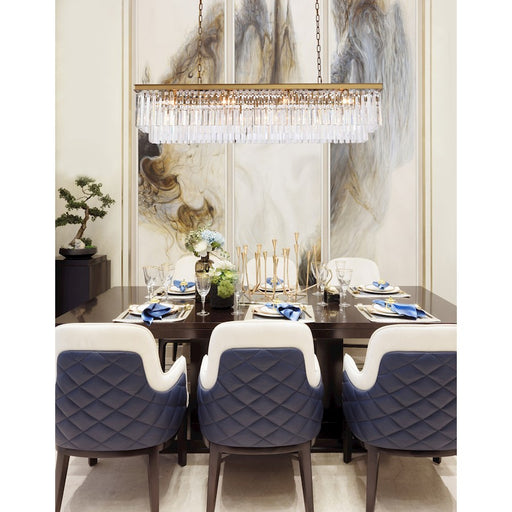 Elegant Lighting Sydney 12 Light 60" Chandelier, Satin Gold
