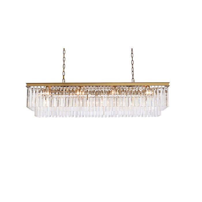 Elegant Lighting Sydney 12 Light 60" Chandelier, Satin Gold