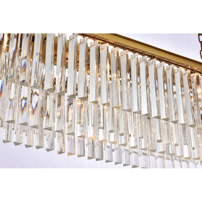 Elegant Lighting Sydney 12 Light 60" Chandelier, Satin Gold