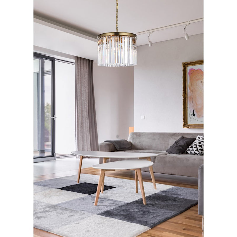 Elegant Lighting Sydney 6 Light 20" Chandelier, Satin Gold