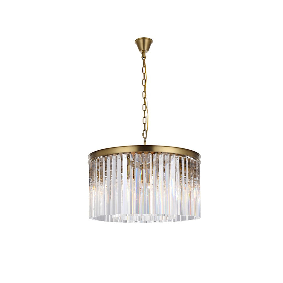 Elegant Lighting Sydney 8 Light 26" Chandelier, Satin Gold