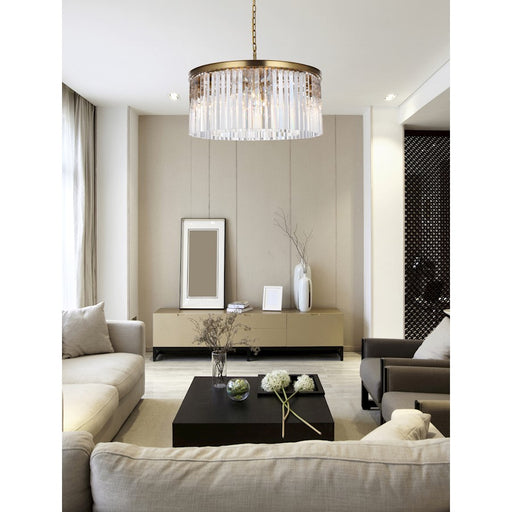 Elegant Lighting Sydney 8 Light 31.5" Chandelier, Satin Gold