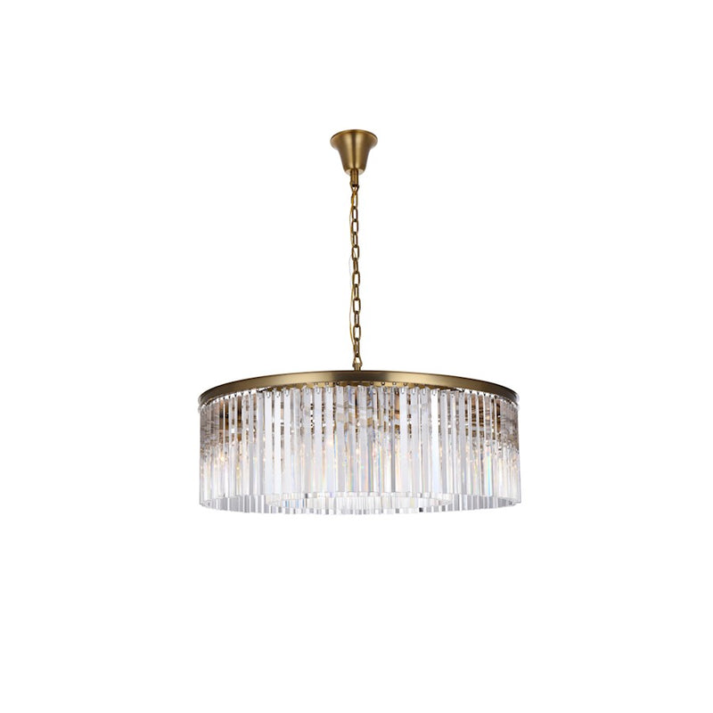 Elegant Lighting Sydney 10 Light 43.5" Chandelier, Satin Gold