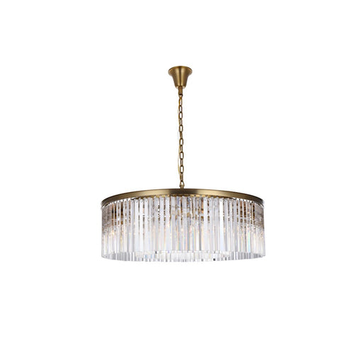 Elegant Lighting Sydney 10 Light 43.5" Chandelier, Satin Gold