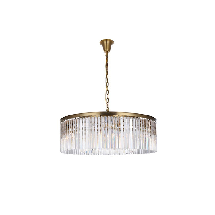 Elegant Lighting Sydney 10 Light 43.5" Chandelier, Satin Gold