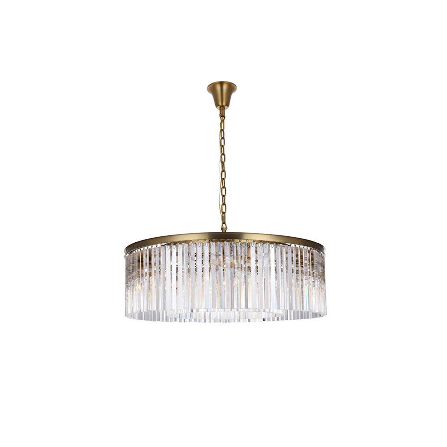 Elegant Lighting Sydney 10 Light 43.5" Chandelier, Satin Gold