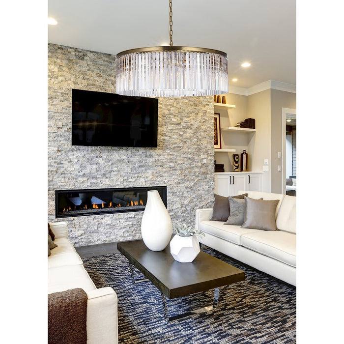 Elegant Lighting Sydney 10 Light 43.5" Chandelier, Satin Gold