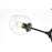 Elegant Lighting Cavoli 6 Light 49"L Chandelier, Black/Clear