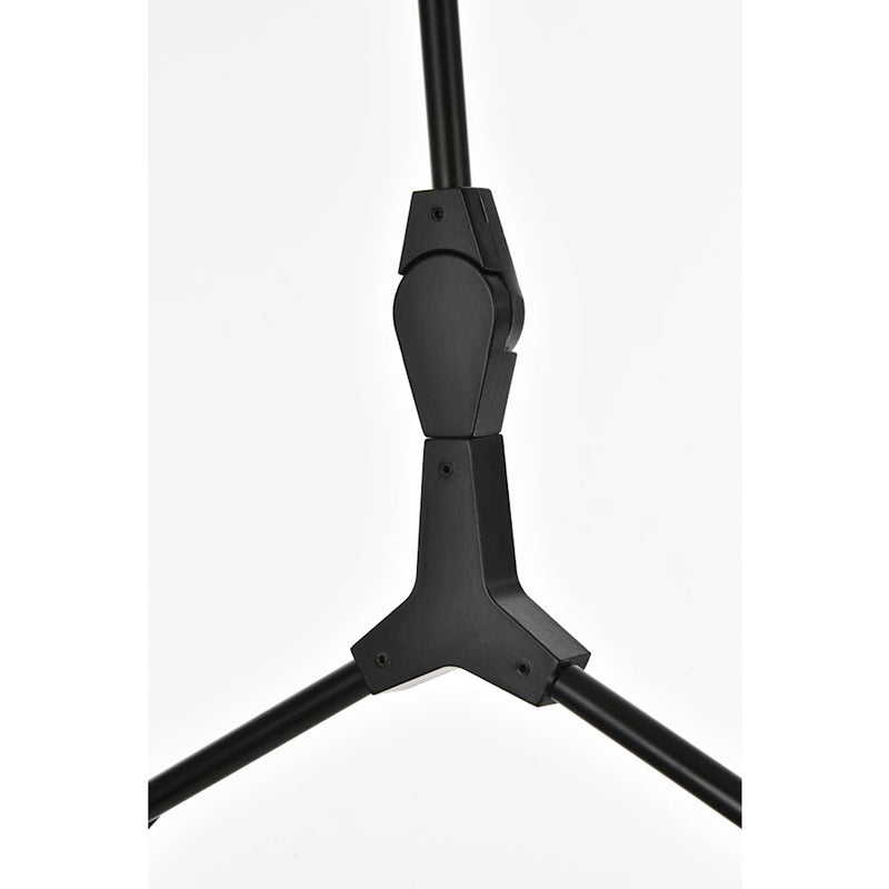 Elegant Lighting Cavoli 6 Light 49"L Chandelier, Black/Clear