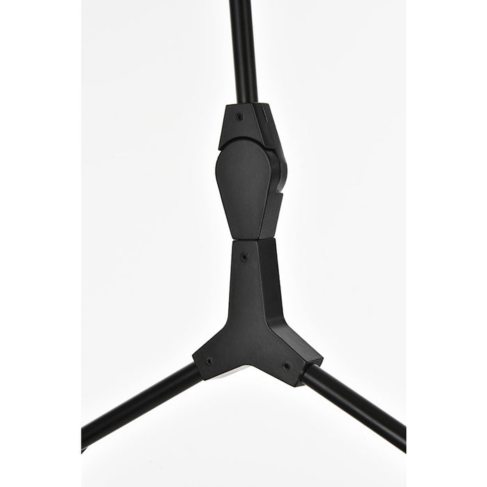Elegant Lighting Cavoli 6 Light 49"L Chandelier, Black/Clear