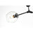 Elegant Lighting Cavoli 9 Light 60" Chandelier, Black/Clear