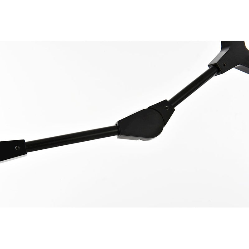 Elegant Lighting Cavoli 8 Light 61"L Chandelier, Black/Clear