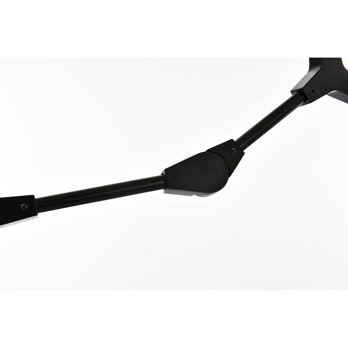 Elegant Lighting Cavoli 8 Light 61"L Chandelier, Black/Clear