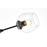 Elegant Lighting Cavoli 6 Light 70"L Chandelier, Black/Clear