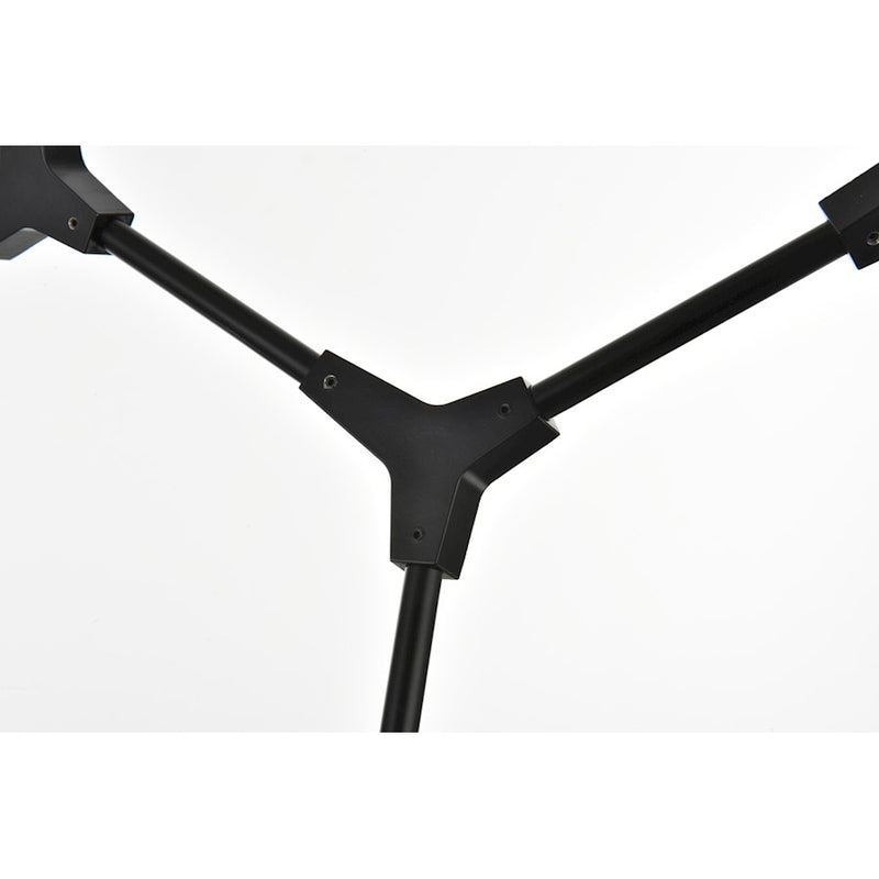 Elegant Lighting Cavoli 6 Light 70"L Chandelier, Black/Clear