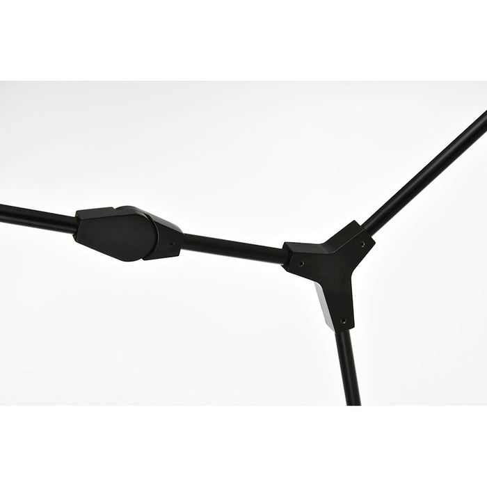 Elegant Lighting Cavoli 8 Light 74"L Chandelier, Black/Clear