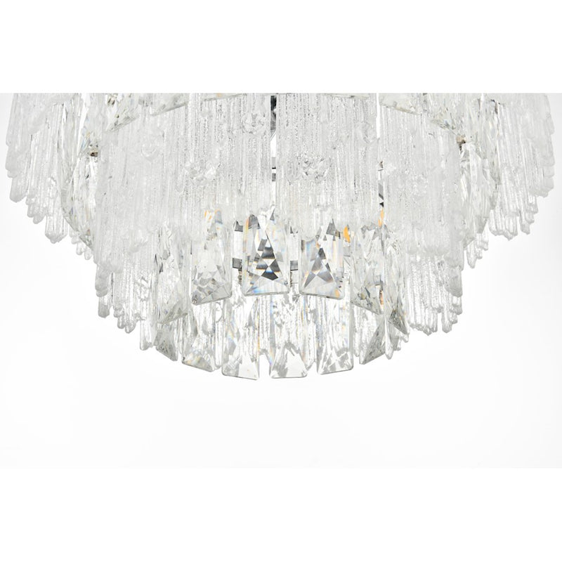Elegant Lighting Emilia 4 Light 15" Pendant, Chrome/Clear