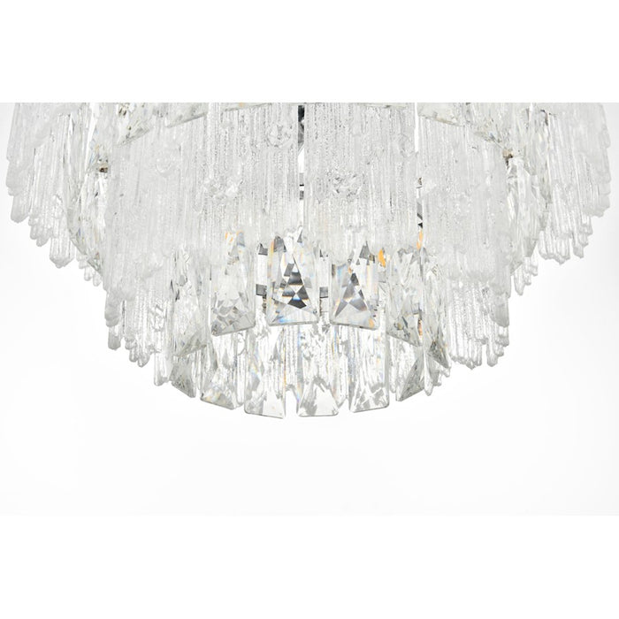 Elegant Lighting Emilia 4 Light 15" Pendant, Chrome/Clear
