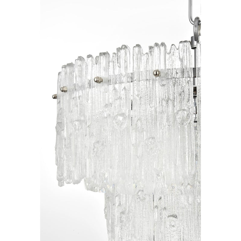 Elegant Lighting Emilia 4 Light 15" Pendant, Chrome/Clear