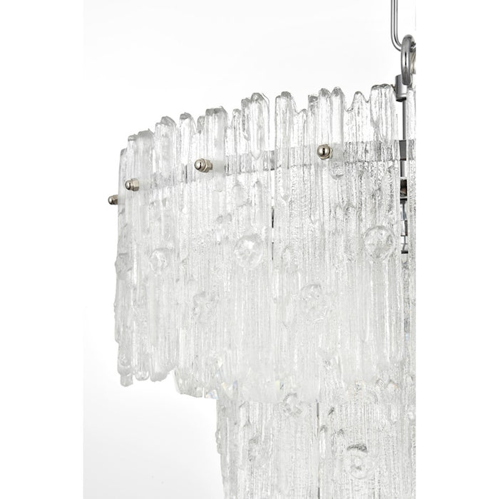 Elegant Lighting Emilia 4 Light 15" Pendant, Chrome/Clear