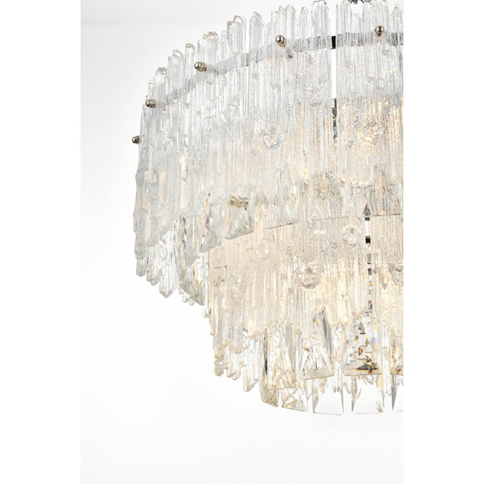 Elegant Lighting Emilia 4 Light 15" Pendant, Chrome/Clear