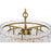 Elegant Lighting Emilia 4 Light 15" Pendant, Satin Gold/Clear
