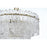 Elegant Lighting Emilia 4 Light 15" Pendant, Satin Gold/Clear