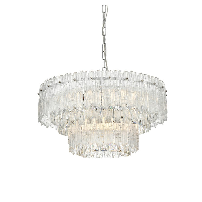 Elegant Lighting Emilia 6 Light 21" Pendant, Chrome/Clear