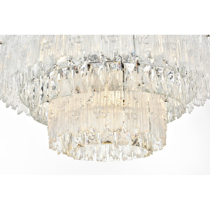Elegant Lighting Emilia 6 Light 21" Pendant, Chrome/Clear