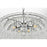 Elegant Lighting Emilia 6 Light 21" Pendant, Chrome/Clear
