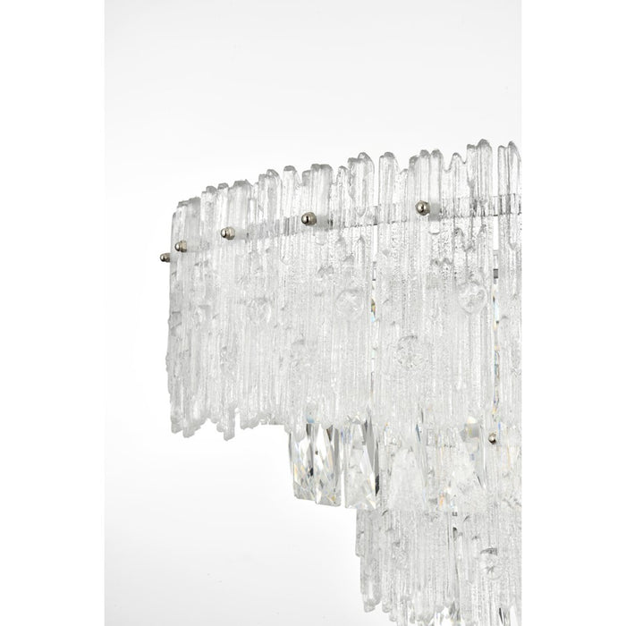 Elegant Lighting Emilia 6 Light 21" Pendant, Chrome/Clear